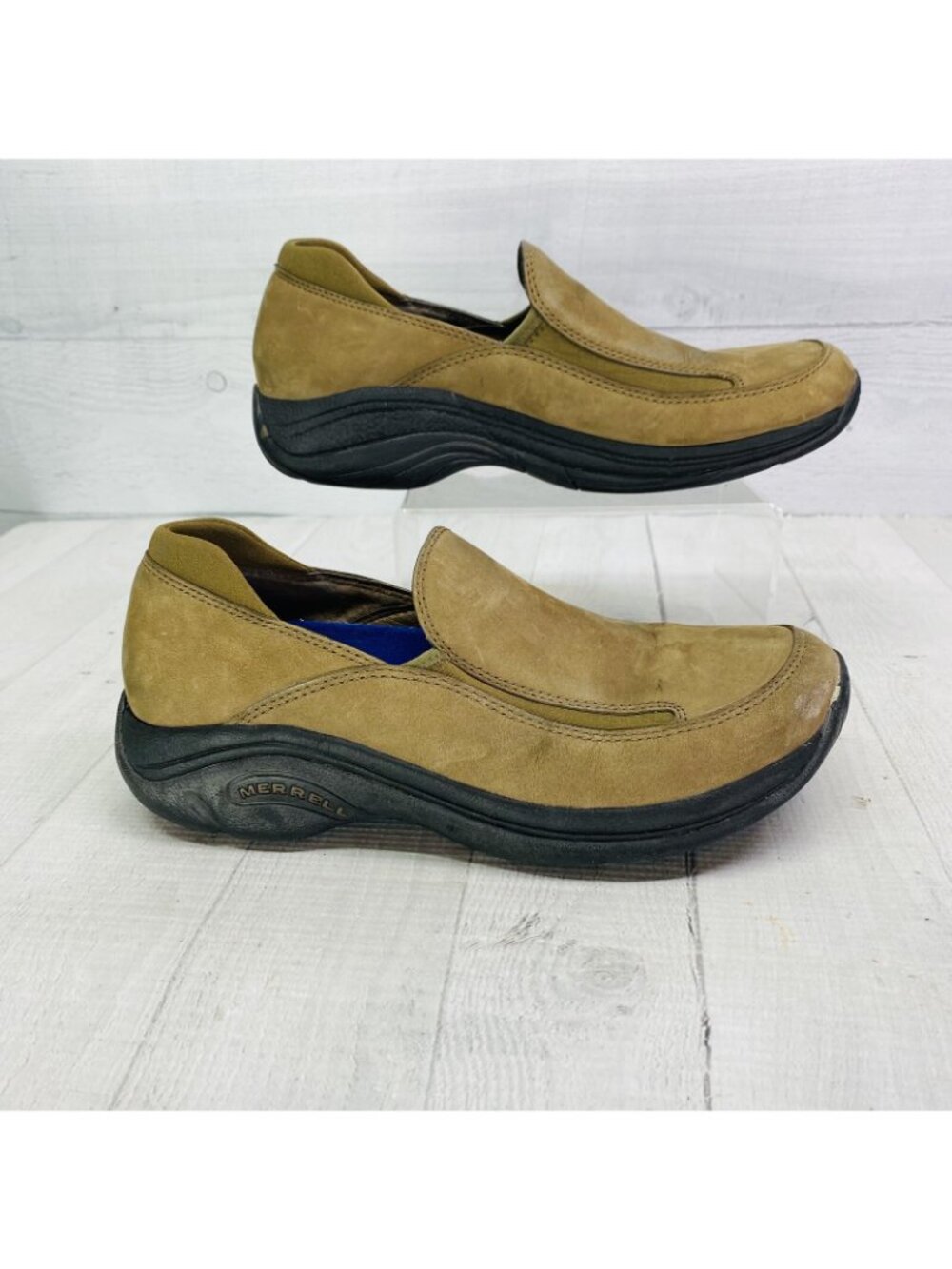 Merrell Woman TREVISO MOC STONE Light Brown Comfort Loafer Shoes Size 8 / 38.5 - Picture 3 of 13